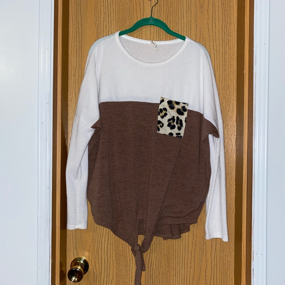 Boutique Cheetah pocket shirt